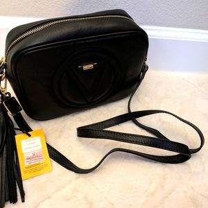 Valentino by Mario Valentino        Mia Logo Leather shoulder bag